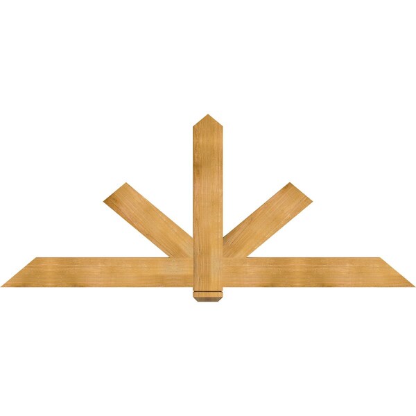 Ekena Millwork Kennewick Rough Sawn Timber Gable Bracket, Western Red Cedar, 84"W x 35"H x 2"D x 6"F, 10/12 Pitch GBW084X35X0206KEN00RWR - main